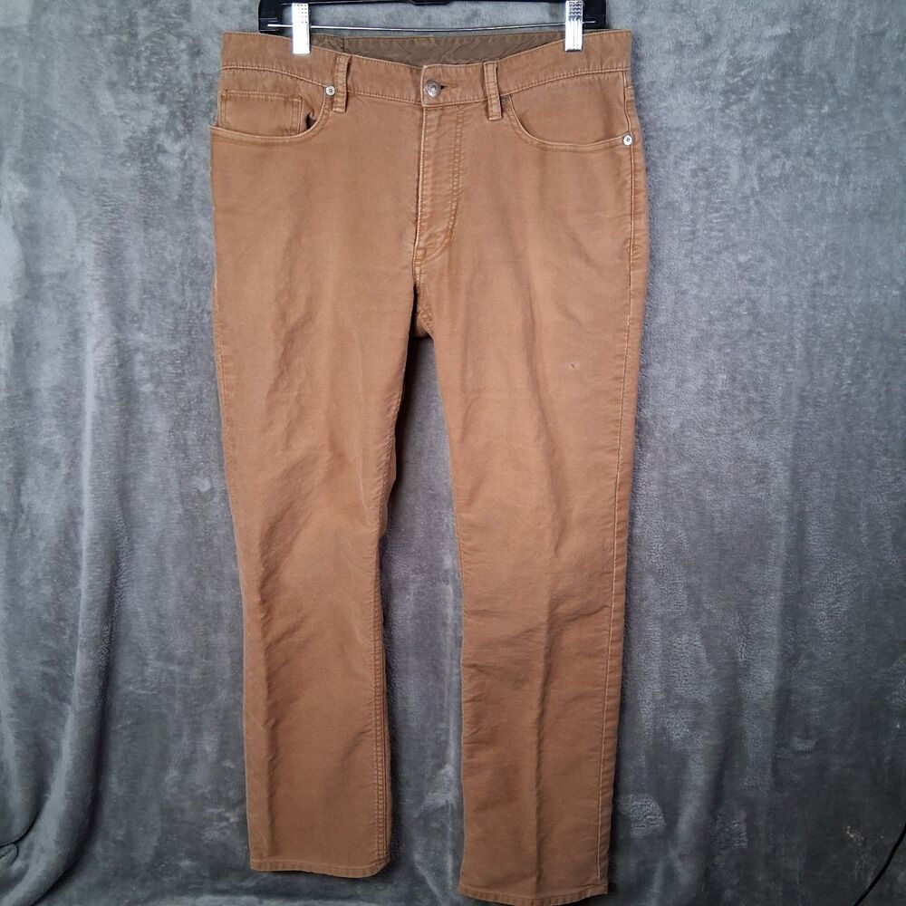Polo Ralph Lauren Pants Mens 34x32 Inseam 30 Brown Canvas Straight Fit‎
